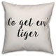 Go Get Em' Tiger, Throw Pillow Cover, 18"x18"