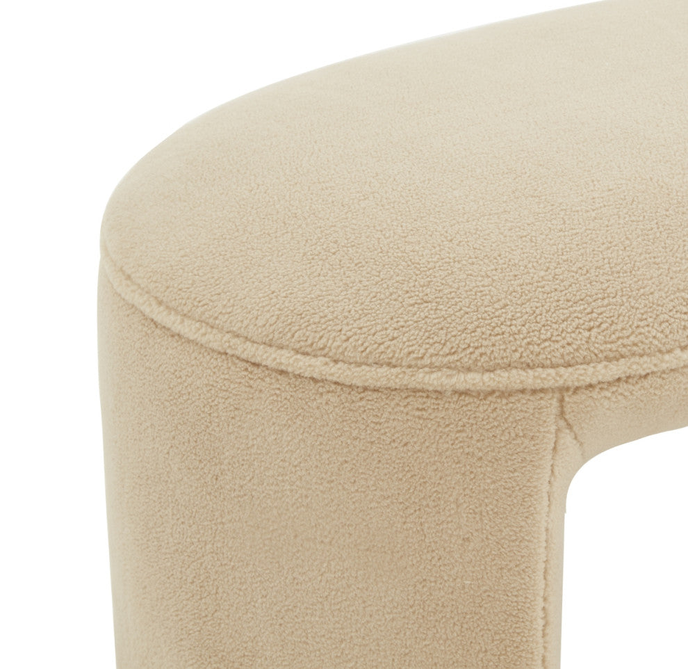Safavieh Couture Vivie Faux Shearling Bench, Tan