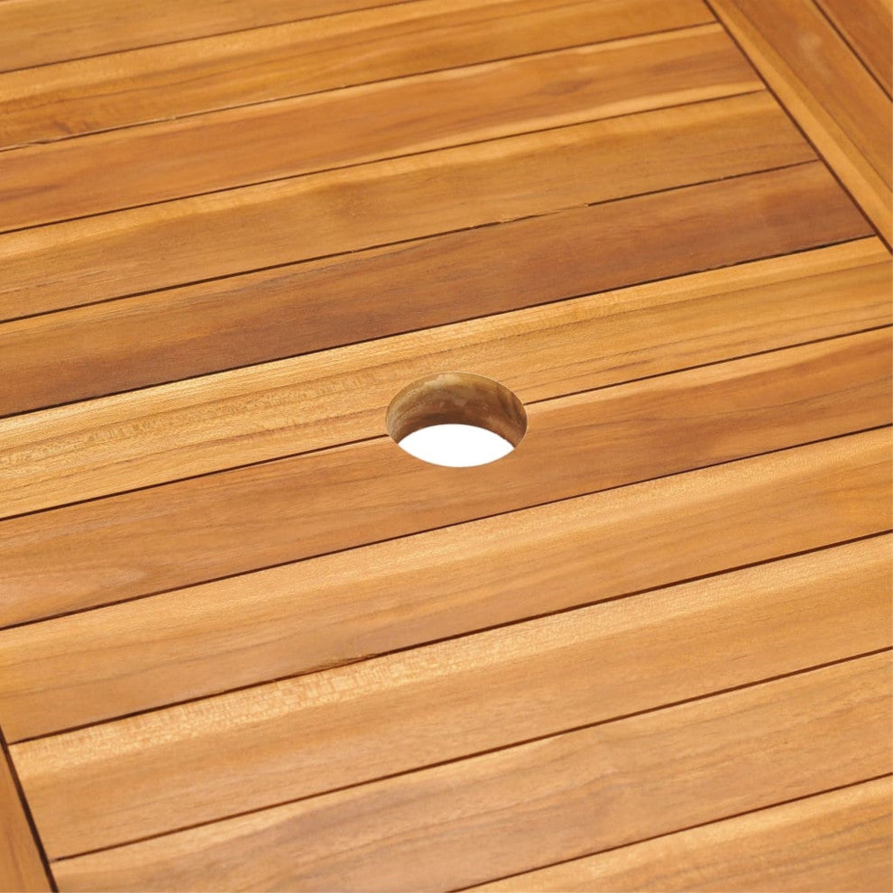 Vidaxl Garden Table 59.1"x35.4"x29.5" Solid Teak Wood