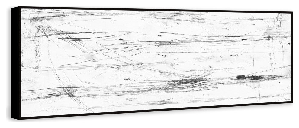 "Pointless Thoughts" Floater Framed Painting Print on Canvas, 30x10
