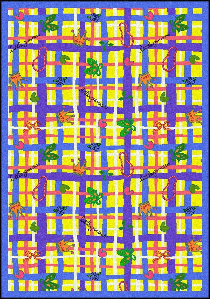 Playful Patterns Rug, My Little Princess, 7'8"x10'9", Yellow