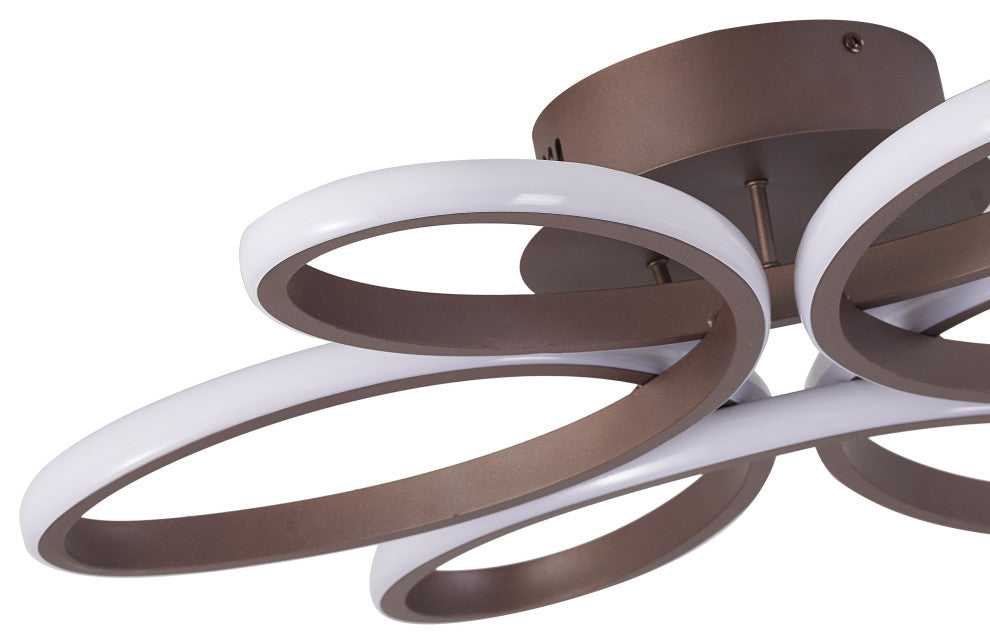 Satin Coffee LED Flush Mount With Acrylic Diffuser