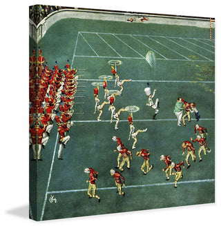 "Marching Band at Halftime" Painting Print on Canvas by Thornton Utz