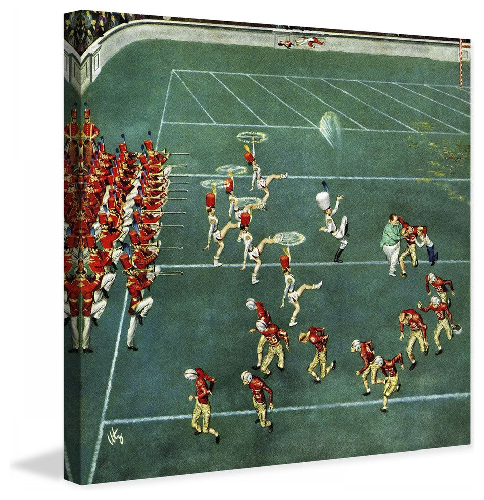 "Marching Band at Halftime" Painting Print on Canvas by Thornton Utz
