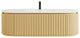 Eviva Haven 55" Oak Wallmount Vanity With White Solid Surface Integrated Top