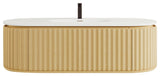 Eviva Haven 55" Oak Wallmount Vanity With White Solid Surface Integrated Top