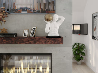 Rough Hewn Fireplace Shelf Mantel, Mahogany, 36"