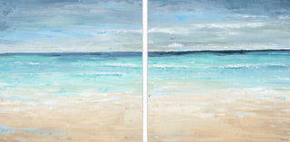 Blue Coast Diptych, 64"x32"