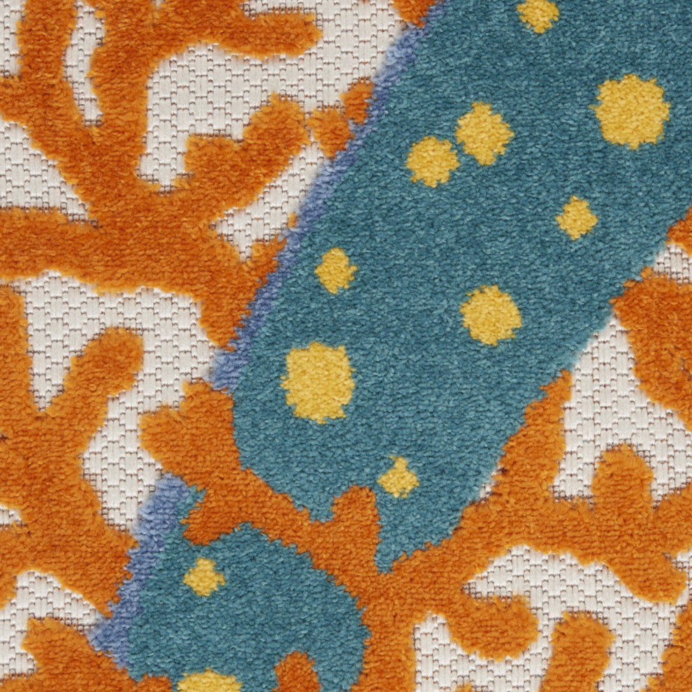 6 x 9' Multicolor Indoor Outdoor Area Rug