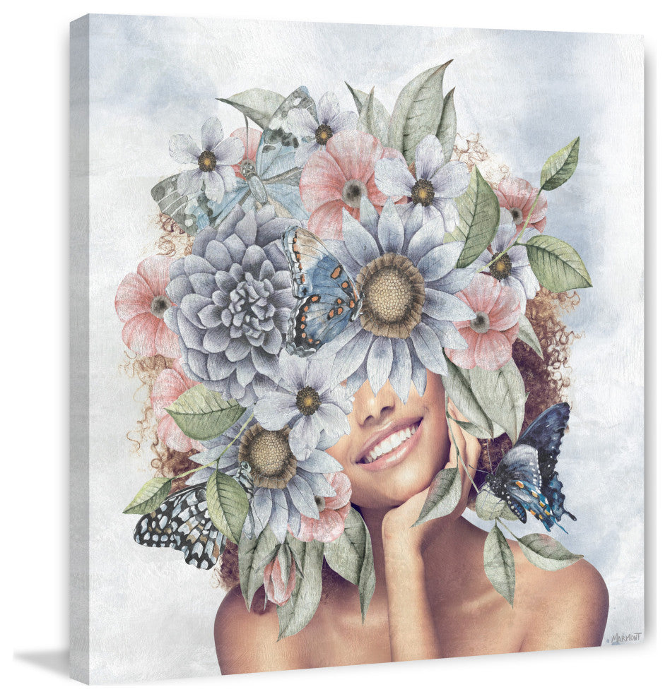 "Just Smile" Painting Print on Wrapped Canvas, 32x32