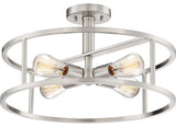 New Harbor 4-Light Semi-Flush Mount, Brushed Nickel