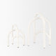 Springe White and Gray Speckled Arch Decorative Object, Set of 2