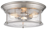 Z-Lite 727F16 Sonna 3 Light 15-1/2"W Flush Mount Drum Ceiling - Brushed Nickel