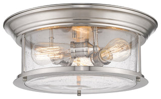 Z-Lite 727F16 Sonna 3 Light 15-1/2"W Flush Mount Drum Ceiling - Brushed Nickel