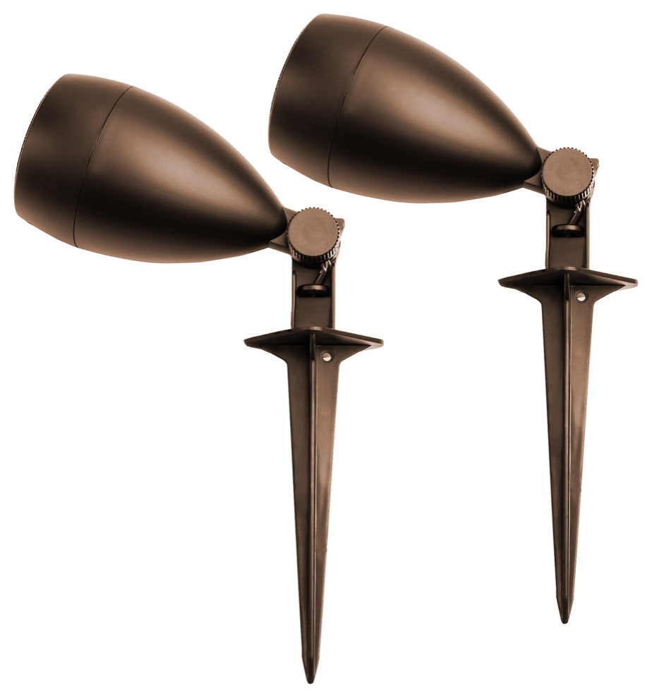 3" Landscape 60W IP65-rated Outdoor Landscape Speaker Pair, Bronze