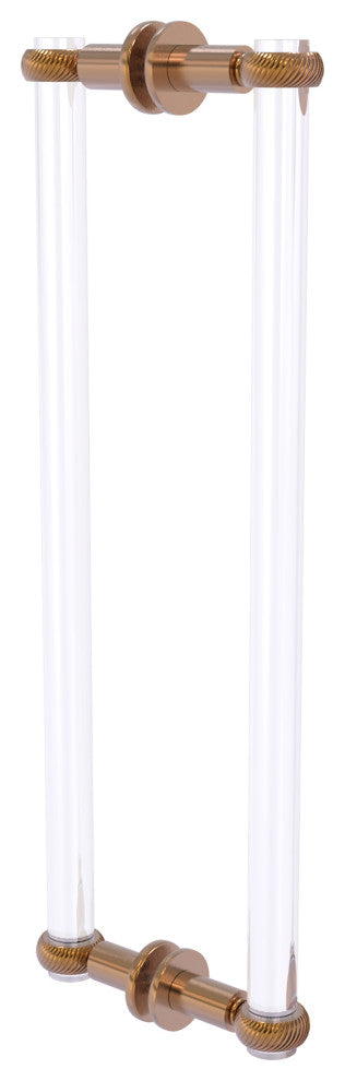 Clearview 18" Back to Back Twist Accent Shower Door Pull, Brushed Bronze