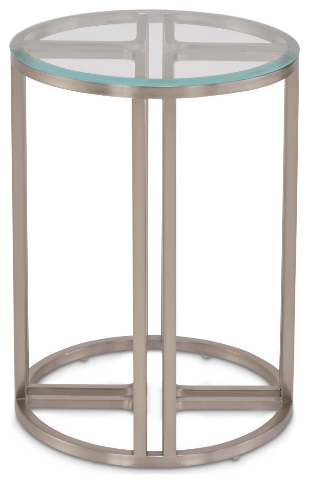 Lanterna Chairside Table - Silver Mist