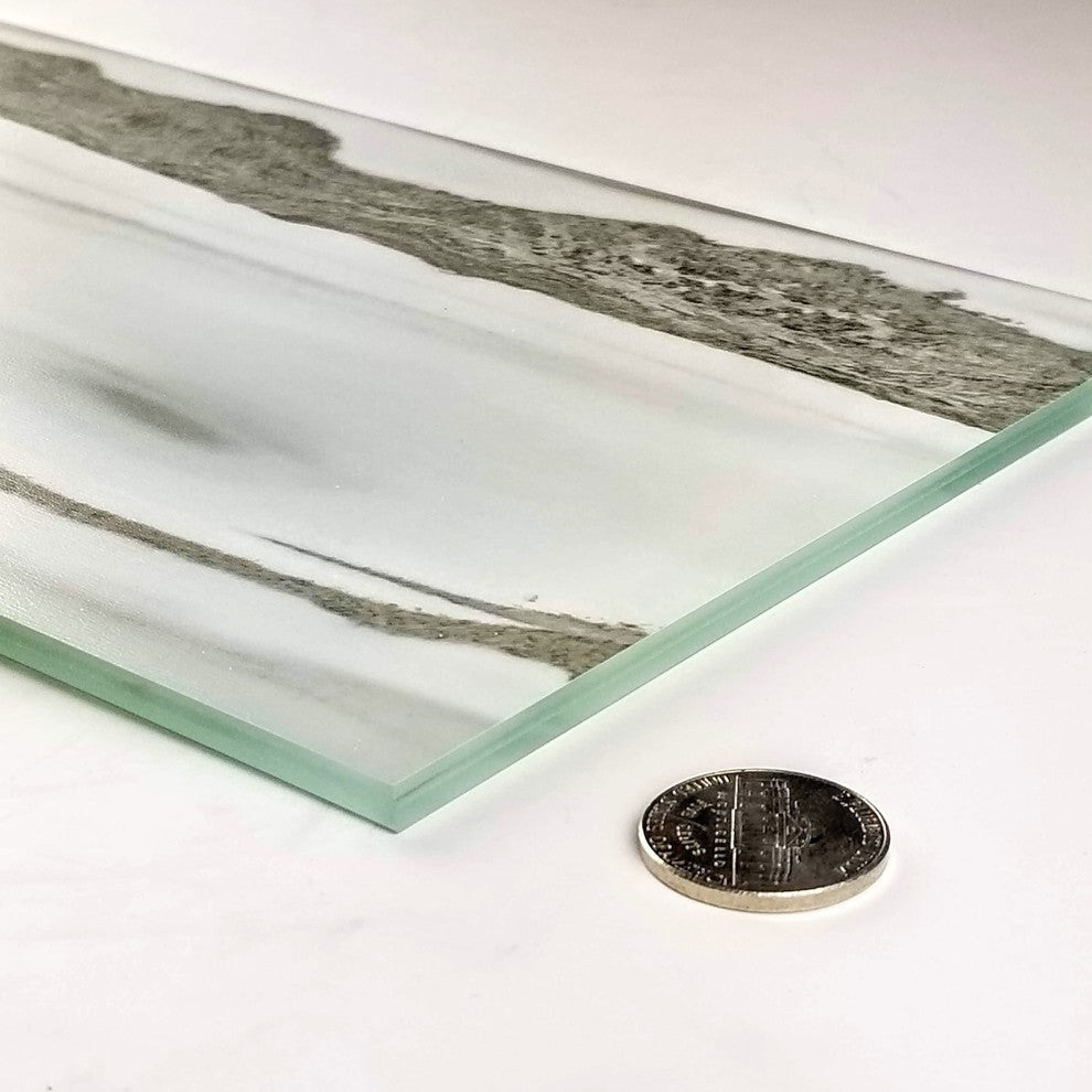 Nature 4 in x 16 in Glass Subway Tile in Urban Corteccia