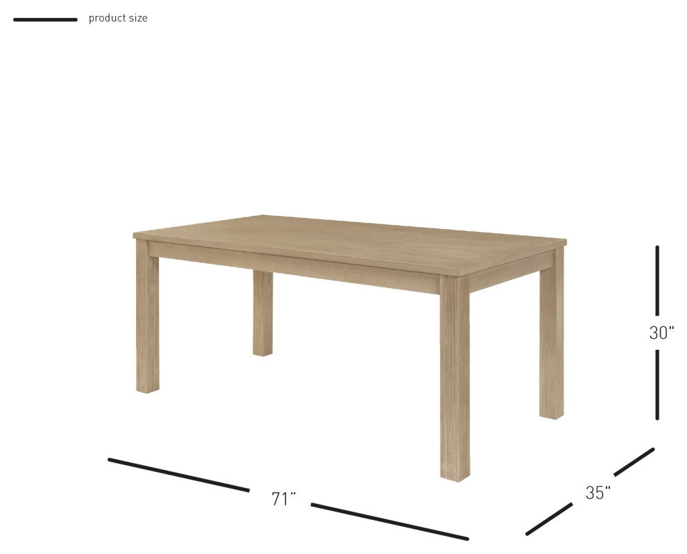 Tiburon Dining Table, Drifted Sand, 71" Width