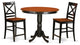 3 Pc Counter Height Pub Set -Pub Table And 2 Bar Stools With Backs