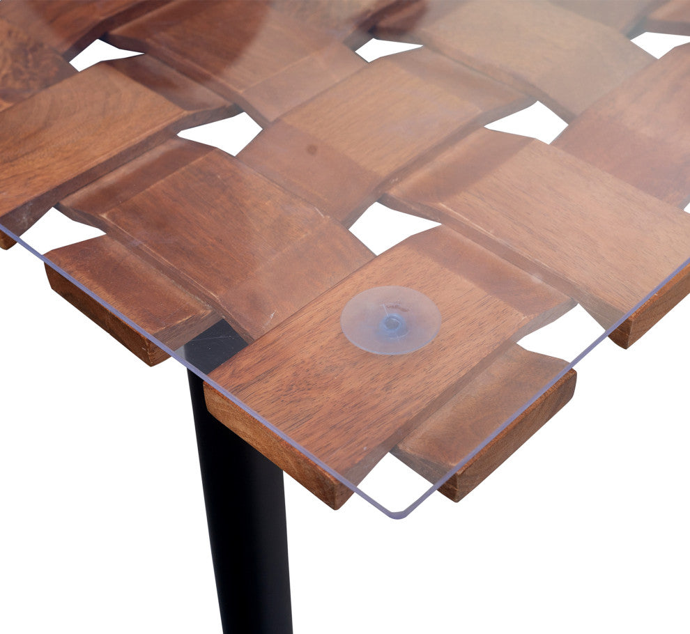 Waverly Dining Table, Honey Gold/Black
