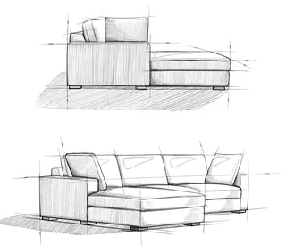 Charlie Left-Facing Sectional in Tightly Woven Performance Fabric