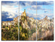 "Toffia Hilltop Village Italy" Metal Wall Art, 3 Panels, 36"x28"