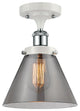 Innovations 916-1C-WPC-G43 1-Light Semi-Flush Mount, White, Polished Chrome