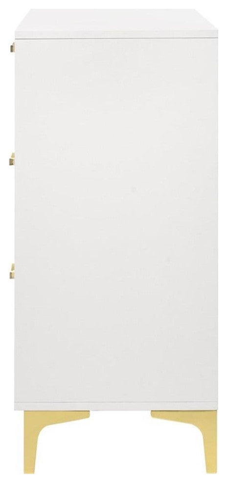 Coaster Kendall 6-drawer Contemporary Wood Dresser with Metal Base in White