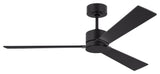 Rozzen 52" Ceiling Fan, Midnight Black