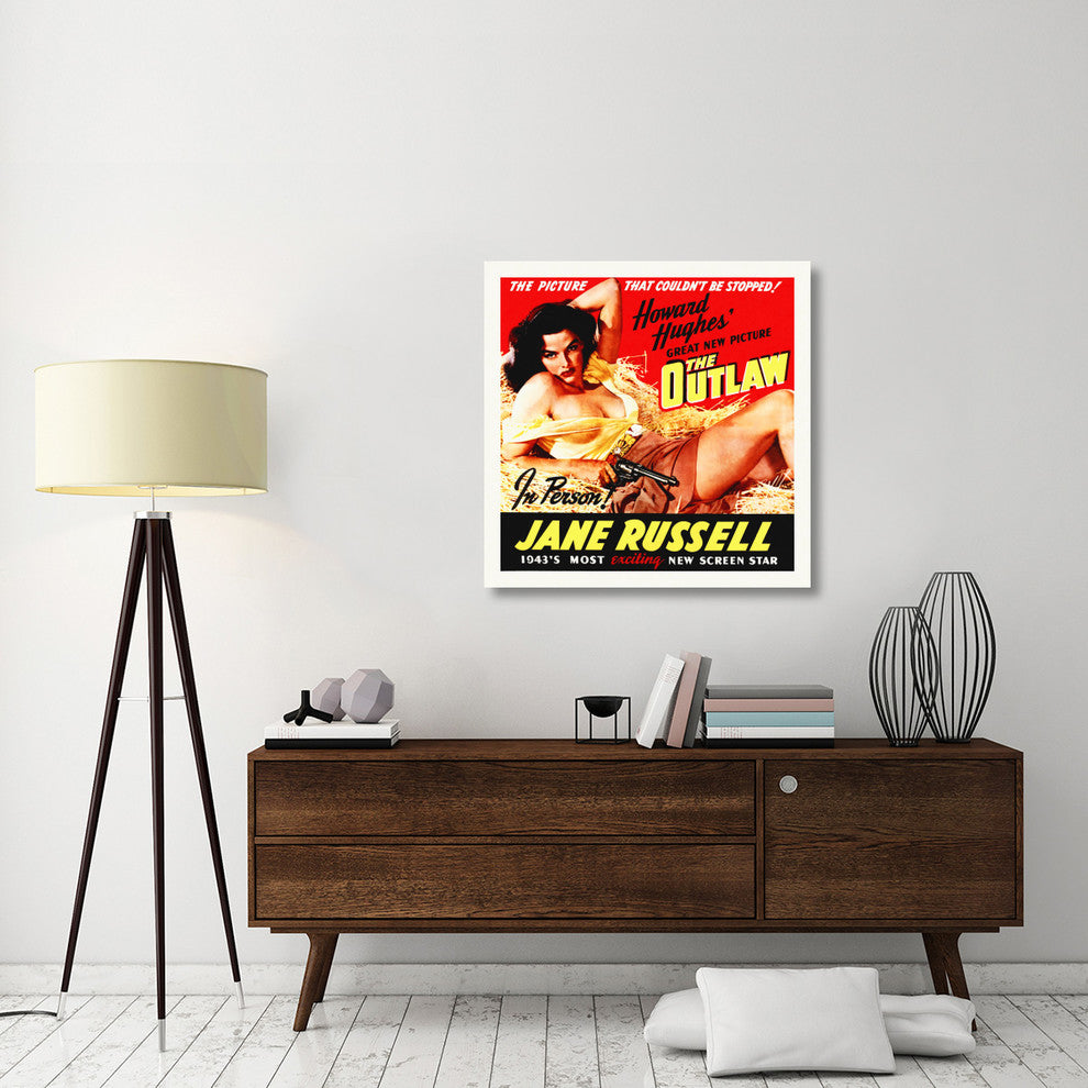 "The Outlaw" Stretched Canvas Giclee by Hollywood Photo Archive, 36x36"