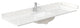 Beckett TK 60" Dark Blue Single Vanity, White Quartz Top, 1-Hole, Nickel Trim
