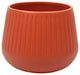 Ceramic Flower & Plant Vase, 6.7"L x 5.5"H x 6.7"W, Red