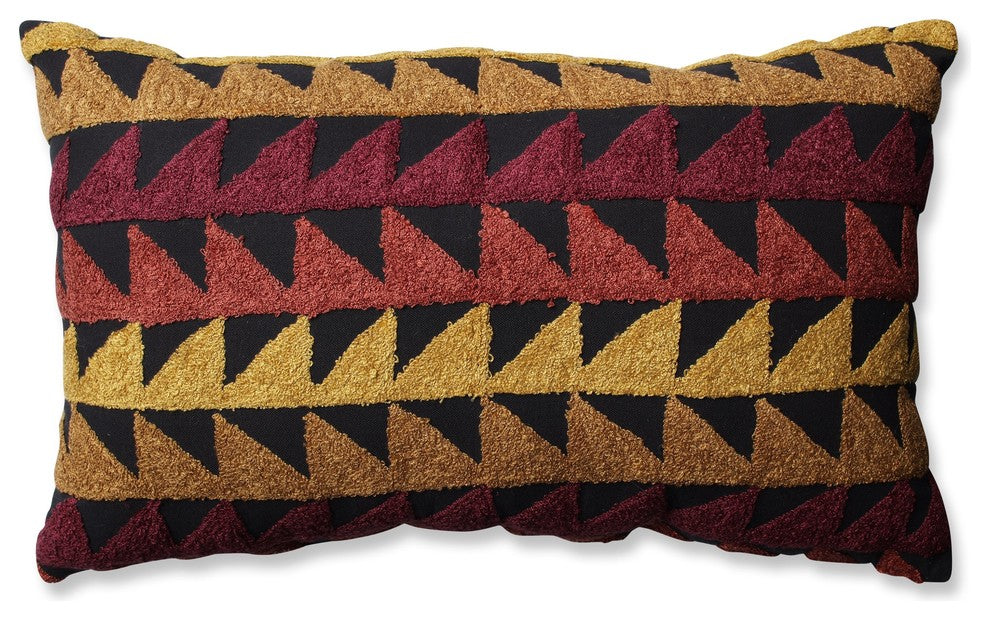 Pillow Perfect Samba Rectangular Throw Pillow, Cinnamon Spice Black
