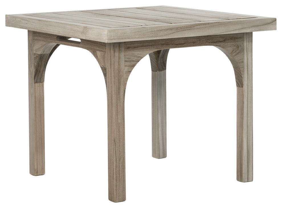 Serenique Sun Bleached Teak Patio Side Table