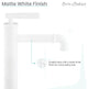 Avallon Single Hole Sleek, High Arc Bathroom Faucet, Matte White