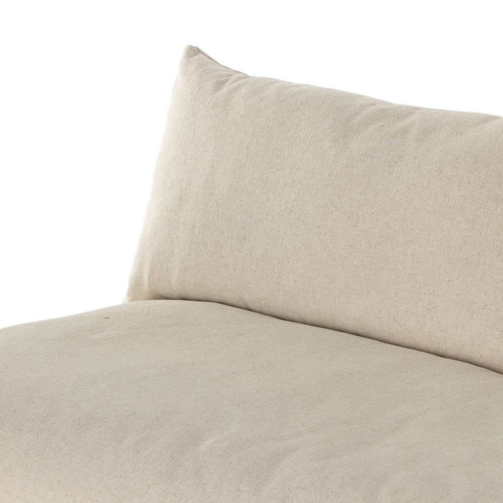 Grant Slipcover Armless Sofa-94"-Natural