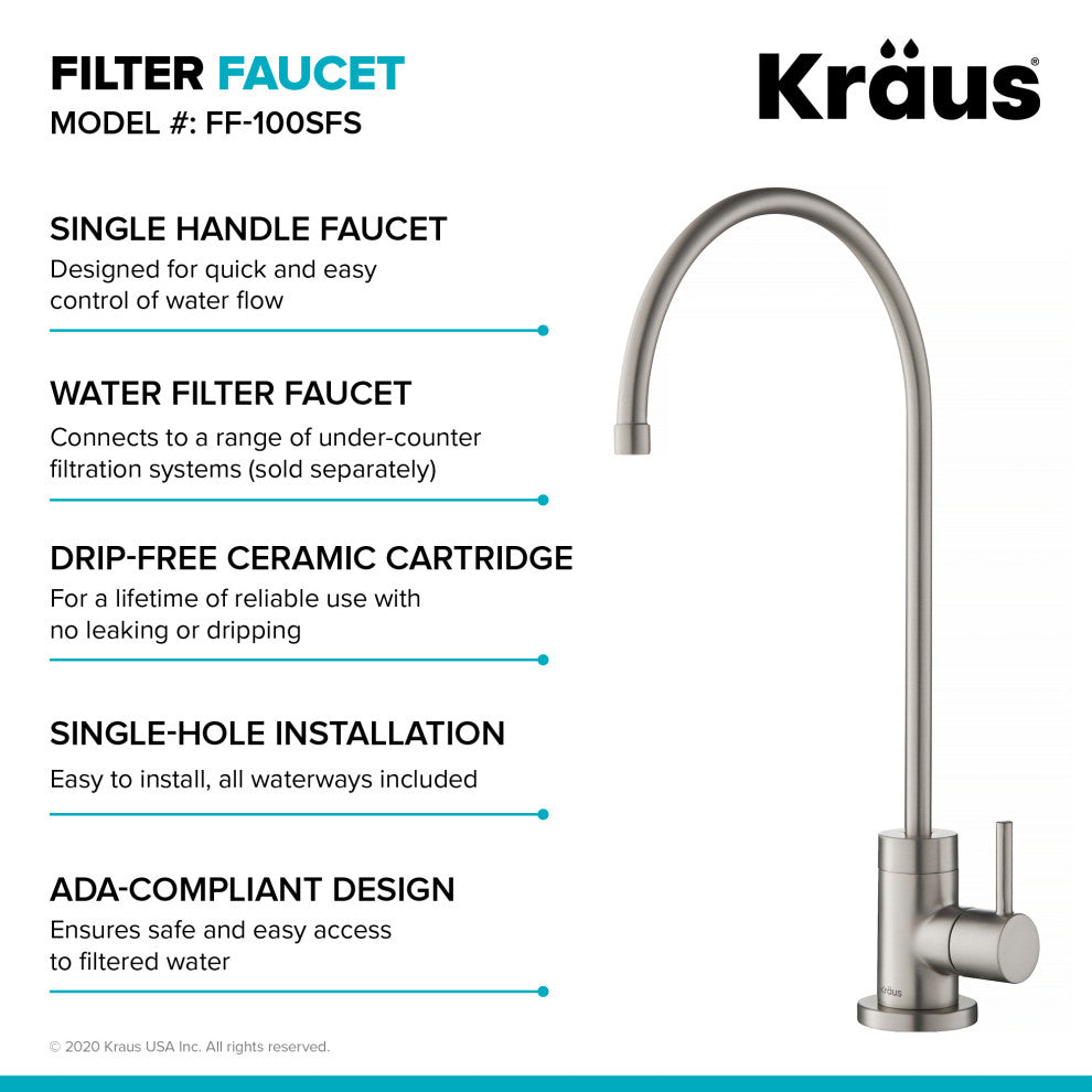 Purita Water Dispenser, Bolden Pulldown Kitchen Faucet, SF Stainless Steel