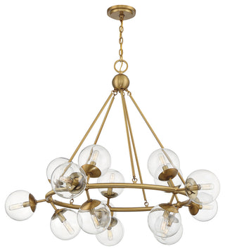 Orion 15-Light Chandelier, Warm Brass