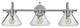 Hinkley Congress Medium Retro Glass Three Light Vanity, Chrome