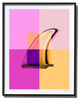 "Magenta Single Fin", Surf Art Photograph, Black Frame, 27''x35''
