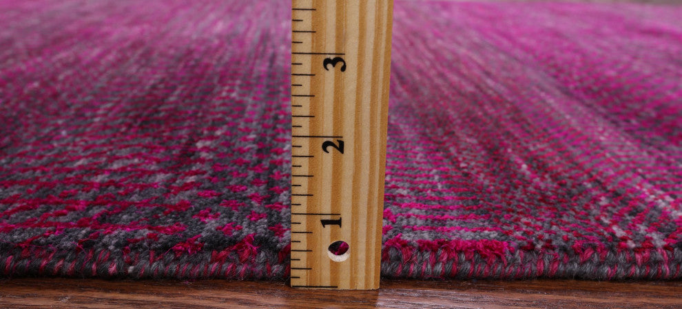 2' 8" X 12' 1" Runner Hand Knotted Super Savannah Gabbeh Wool and Silk Rug Q6089