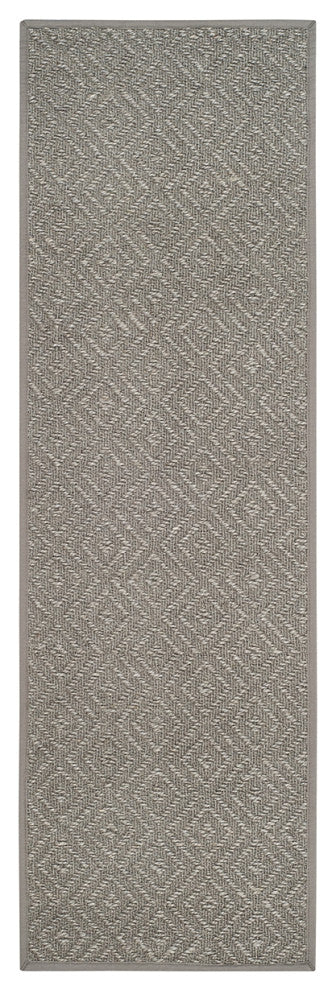 Safavieh Natural Fiber Nf154B Bohemian Rug, Light Grey/Grey, 2'6"x10'0" Runner