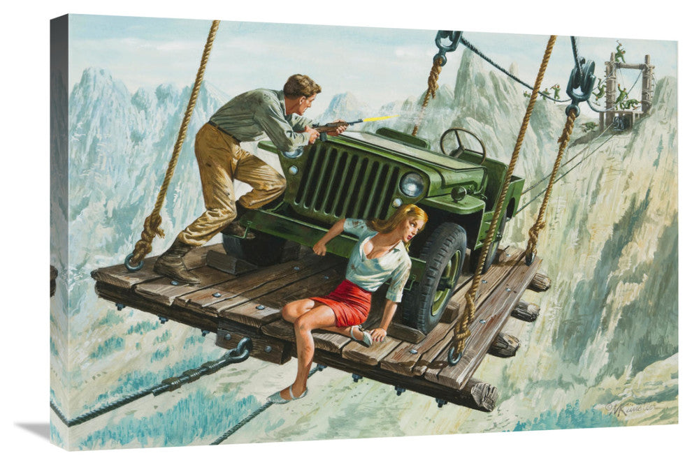"The Couple that Refused to Die" Canvas by Mort Kunstler, 30x21"