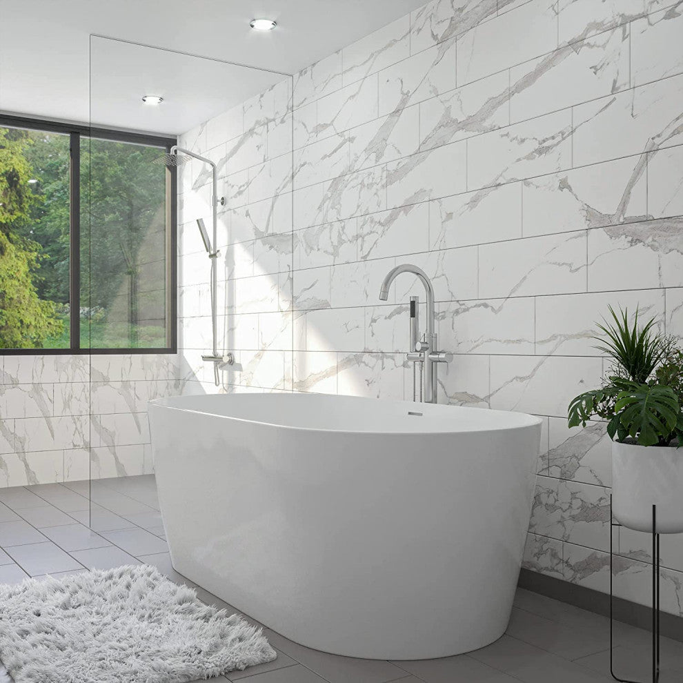 Free Standing Tub Filler, Polished Chrome