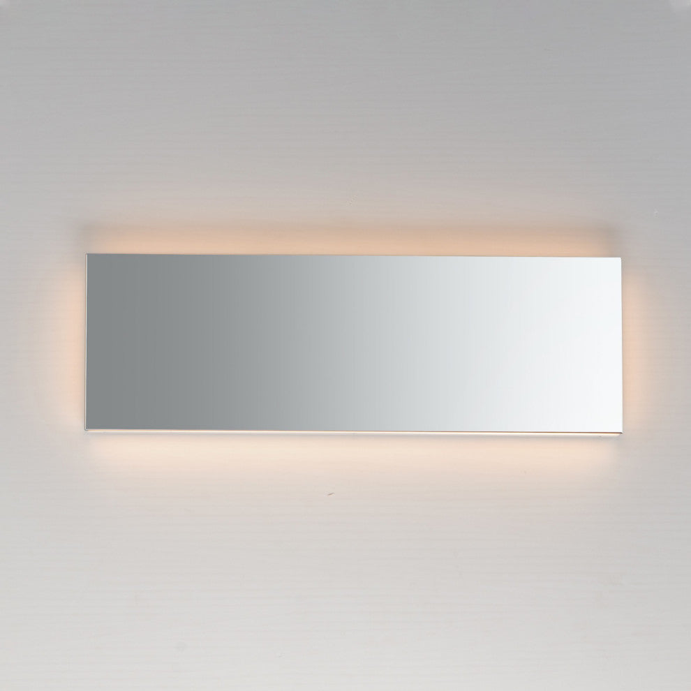 ET2 E22794 Embosse 24" W x 7" H Modern Rectangular Frameless - Polished Chrome