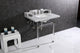 Kingston Brass LMS3030MASQ6 30" Carrara Marble Console Sink, Acrylic Legs