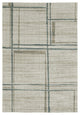 5' X 8' Grey Teal Beige and Tan Geometric Power Loom Area Rug