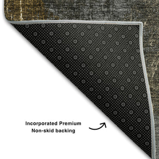 Premium Machine Washable Mayfield AMF556 Brown 9' x 12' Rug