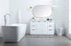 Bethany Single Bathroom Vanity, White, 54"